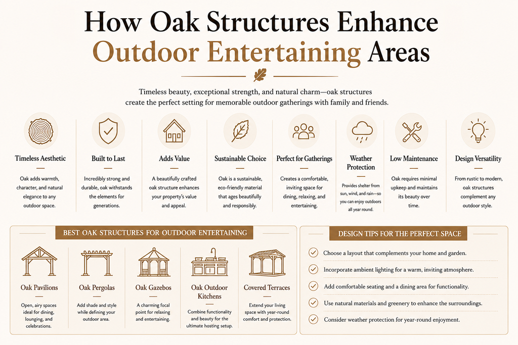 How Oak Structures Enhance Outdoor Entertaining Areas 1 Oty OAk Homes
