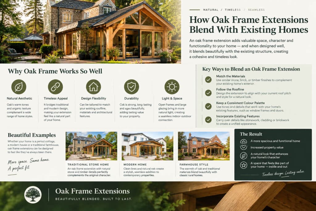 How Oak Frame Extensions Blend With Existing Homes 1 Oty OAk Homes