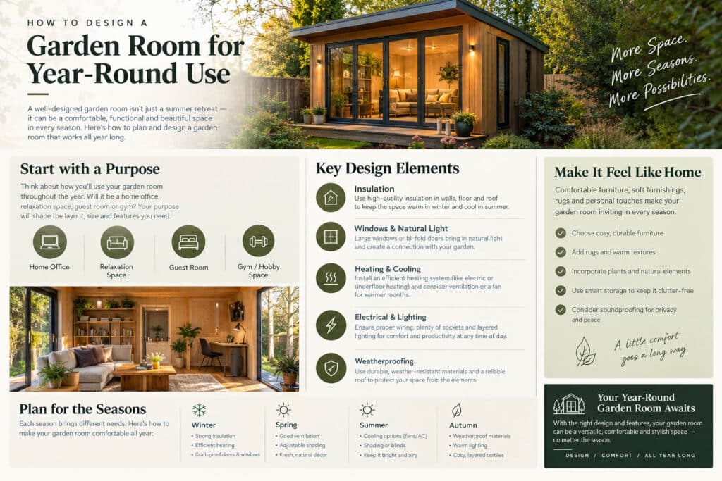 How to Design a Garden Room for Year-Round Use 1 Oty OAk Homes